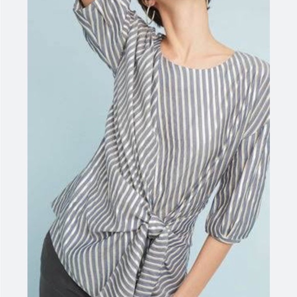Eva Franco Anthropologie striped blouse - Picture 1 of 6